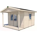 Zahradní domek HEROLD A3333 Premium s terasou (9,6+3,5 m2) (Rozměr: 327x327 cm, tl.19 mm)