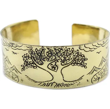 Náramek AWGifts Mosazný Tibetský náramek - Mantra - Strom života