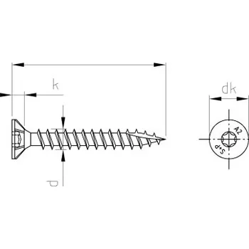 Spojovací materiál Nerezový vrut Art. 9147 A2 4,0X12 TX20 CUT