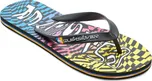 Quiksilver MOLOKAI WORDBLOCK BLACK/BLUE/PINK pánské žabky - 45EUR