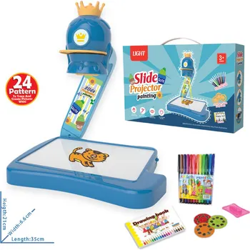 Hračka pro nejmenší Kreslící dětský projektor + sada fixů Barva: Modrá