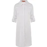 BÍLÉ KOŠILOVÉ ŠATY S KAPSAMI Rino Pelle