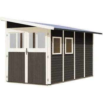 Zahradní stavba LANIT PLAST Dřevěný domek KARIBU WANDLITZ 4 (73074) terragrau LG3092