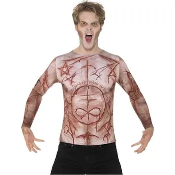 Pánské tričko Smiffys Tričko kůže s jizvami vel. M