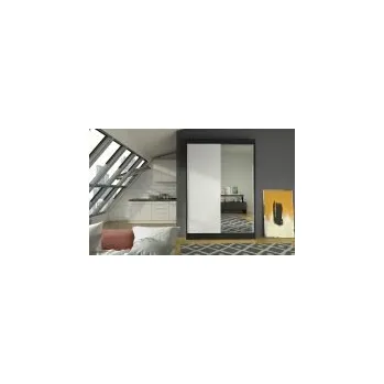 Šatní skříň FALCO Skříň Lino I černá/bílá