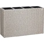 Ratanový květináč 4 v 1 béžová