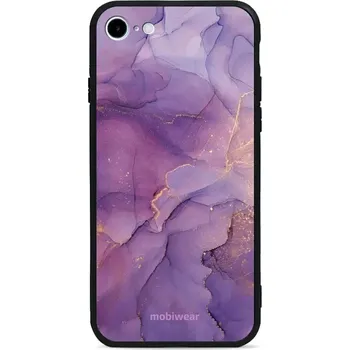 Pouzdro na mobilní telefon Lesklý kryt Mobiwear Glossy - Apple iPhone SE 2020 - G050G - Fialový mramor (Prémiové lesklé pouzdro, obal, kryt Mobiwear Glossy na mobil Apple iPhone SE 2020 - G050G - Fialový mramor, materiál Plast + TPU silikon - krytí po všech stranách, neošoupatelný)
