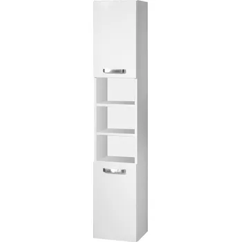 Koupelnový nábytek Koupelnová skříňka Leny vysoká 170 cm, bílá, pravá, CN815