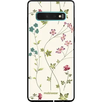Pouzdro na mobilní telefon Lesklý kryt Mobiwear Glossy - Samsung Galaxy S10 Plus - G035G - Tenké rostlinky s květy (Prémiové lesklé pouzdro, obal, kryt Mobiwear Glossy na mobil Samsung Galaxy S10 Plus - G035G - Tenké rostlinky s květy, materiál Plast + TPU silikon - krytí po všech)
