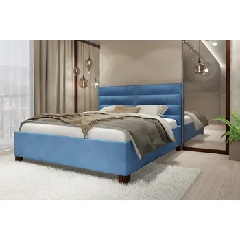 Postel Čalouněná postel Gama s úložným prostorem, 180x200 cm, Mrava Odstín moření: Ořech, Výběr čalounění: Velvet 2204, Výška čela postele: 110 cm