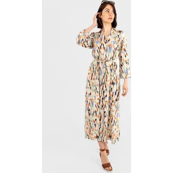 Dámské šaty Garcia dámské propínací šaty s barevným vzorem béžové Velikost: XXL