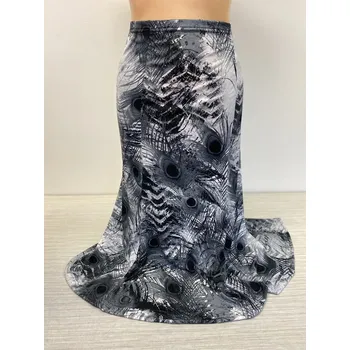 Dámská sukně dámské sukně, Barva Šedá, Velikost XXL 48, Materiál 98% Polyester 2% Lycra