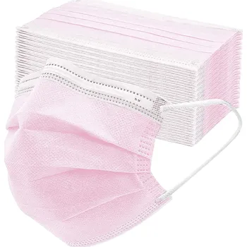 Zdravotnický oděv Rouška/ústenka chirurgická, jednorázová, růžová, 50 ks