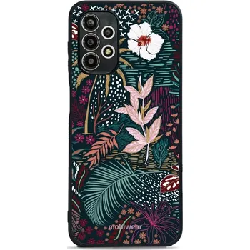 Pouzdro na mobilní telefon Lesklý kryt Mobiwear Glossy - Samsung Galaxy A13 4G - G043G - Temná flóra (Prémiové lesklé pouzdro, obal, kryt Mobiwear Glossy na mobil Samsung Galaxy A13 4G - G043G - Temná flóra, materiál Plast + TPU silikon - krytí po všech stranách, neošoupatelný)
