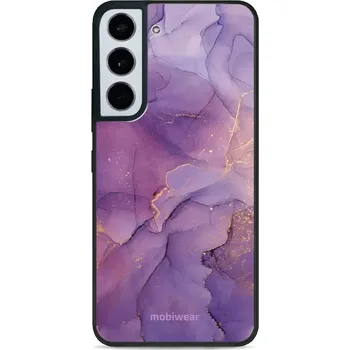 Pouzdro na mobilní telefon Lesklý kryt Mobiwear Glossy - Samsung Galaxy S22 - G050G - Fialový mramor (Prémiové lesklé pouzdro, obal, kryt Mobiwear Glossy na mobil Samsung Galaxy S22 - G050G - Fialový mramor, materiál Plast + TPU silikon - krytí po všech stranách, neošoupatelný)