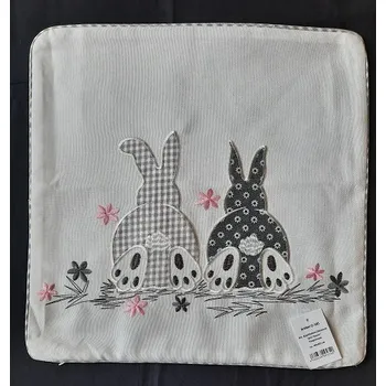 Povlak na dekorativní polštářek Povlak na polštářek zajíčci 03