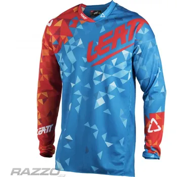 cyklistický dres Pánský MX dres LEATT GPX 4.5 Lite Jersey Blue Red XXL