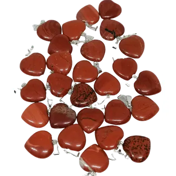 Přívěsek Jaspis červený, přívěsek srdíčko malé (15 mm)