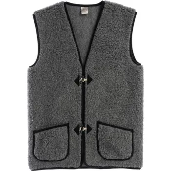 Dámská vesta Vesta Merino na kolíky grafitová 4XL