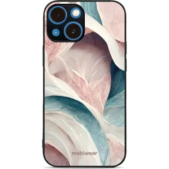 Pouzdro na mobilní telefon Lesklý kryt Mobiwear Glossy - Apple iPhone 13 mini - G026G - Růžový a zelenkavý mramor (Prémiové lesklé pouzdro, obal, kryt Mobiwear Glossy na mobil Apple iPhone 13 mini - G026G - Růžový a zelenkavý mramor, materiál Plast + TPU silikon - krytí po všech)