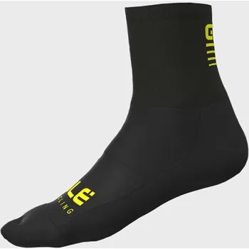 Pánské ponožky ALÉ Cyklistické ponožky klasické - STRADA 2.0 - černá/žlutá S