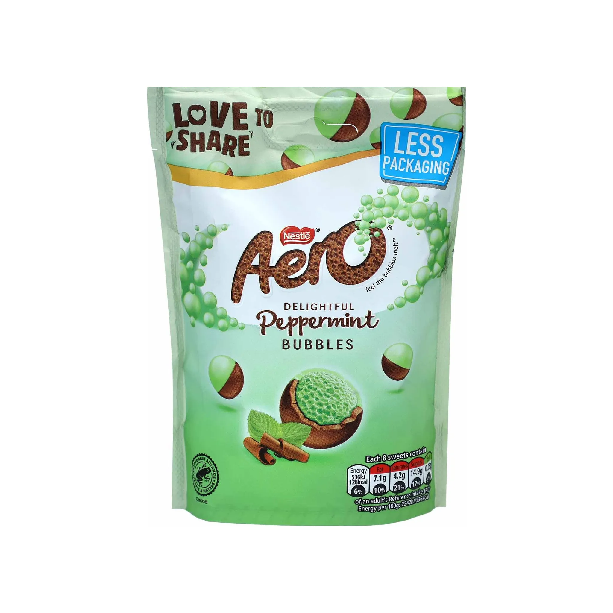 Fotografie 1 - Čokoláda Nestlé Aero Bubbles Peppermint 92 g 