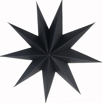 Vánoce Velká papírová hvězda 30 cm černá