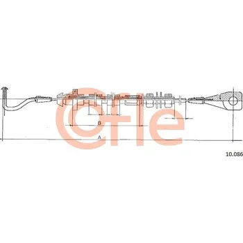 Lanko parkovací brzdy Lanko plynu, , 171721555K, COFLE, 10.086