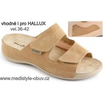 Dámská zdravotní obuv MEDISTYLE ŠARLOTA 2Š-V12 hallux pantofel béžový, béžová - 41