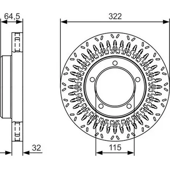 Brzdový kotouč Brzdový kotouč, , 4351260140, 4351260141, 4351260410, BOSCH, 0 986 479 T27