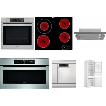 Set domácích spotřebičů WHIRLPOOL AKZ9 9480 IX + WHIRLPOOL AKT 8130/NE + WHIRLPOOL AKR 749/1 IX + WHIRLPOOL ABSOLUTE AMW 730 IX + WHIRLPOOL WSBO 3O34 PF X + WHIRLPOOL WHC18 T311