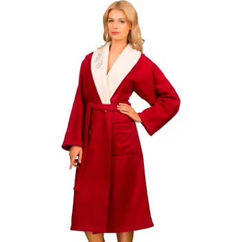 Dámské noční prádlo Dámský župan 20388 vínový SPACE