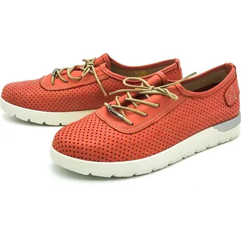 Dámské tenisky Dámské kožené tenisky L0674-25 Looke červené Barva: korálová, Velikost: 37