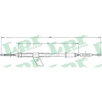 Lanko parkovací brzdy Tažné lanko, parkovací brzda, , 3653105B10, LPR, C0487B