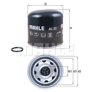 Vysoušecí patrona vzduchu, pneumatický systém, , 1391510, 2142288, KNECHT, AL 22