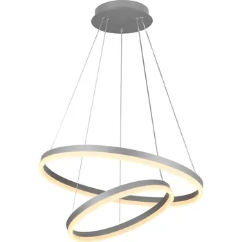 Ledshopik Závěsné stmívatelné LED svítidlo CURLY DUO | 70W | Ø60cm | CCT 3000-6500K | 4600lm | stříbrné |