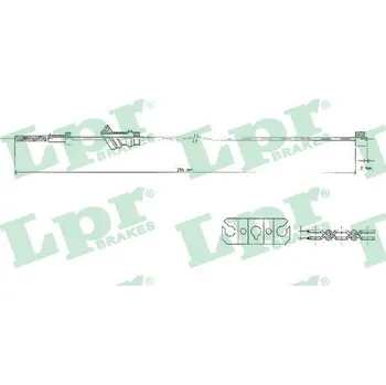 Lanko parkovací brzdy Tažné lanko, parkovací brzda, , B09244150, LPR, C1548B