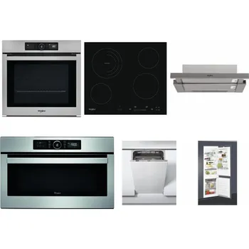 Set domácích spotřebičů WHIRLPOOL AKZ9 9480 IX + WHIRLPOOL AKT 8900 BA + WHIRLPOOL AKR 5390/1 IX + WHIRLPOOL ABSOLUTE AMW 730 IX + WHIRLPOOL WSIC 3M27 C + WHIRLPOOL ART 65031