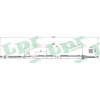 Lanko parkovací brzdy Tažné lanko, parkovací brzda, , 4642005020, LPR, C0851B