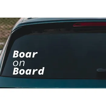 Samolepící dekorace Lepy.cz Samolepka na auto Boar on board Velikost (šířka x výška): 10x8cm, Barevná varianta: Světle růžová