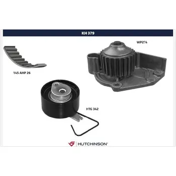 Rozvod motoru Vodni pumpa + sada ozubeneho remene, , HUTCHINSON, KH 379WP274