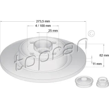 Brzdový kotouč Brzdový kotouč, , 7701206328, TOPRAN, 700 642