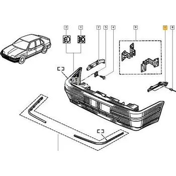 Nárazník Držák nárazníku | levý, 7702253265, ECAR, 6019077X