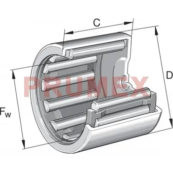 INA BK 1210 jehlové ložisko s lisovaným pouzdrem