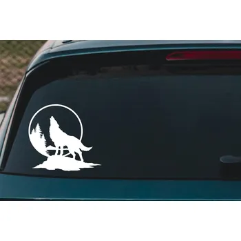 Samolepící dekorace Lepy.cz Samolepka na auto Vlk Velikost (šířka x výška): 15x14cm, Barevná varianta: Světle modrá