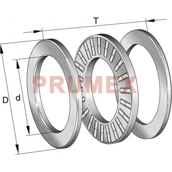 INA 89318-M axiální válečkové ložisko