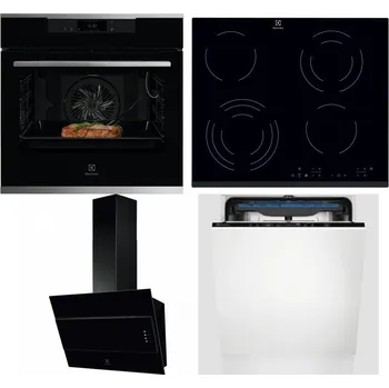 Set domácích spotřebičů ELECTROLUX KOEBP39X + ELECTROLUX EHF6343FOK + ELECTROLUX LFV316K + ELECTROLUX EES48200L