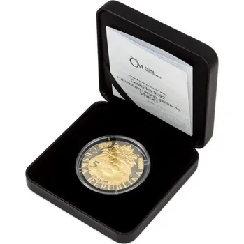 Stříbrná uncová investiční mince Český lev 2022 ruthenium selekt. pokov Au standard VÝROČÍ