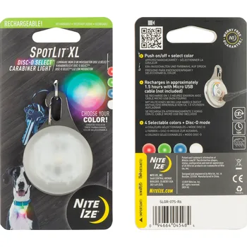 Svítilna Multibarevná nabíjecí svítilna na klíče Nite Ize SPOTLIT XL