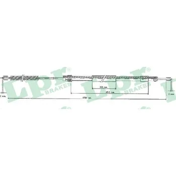 Lanko parkovací brzdy Tažné lanko, parkovací brzda, , 95610161, 95610162, LPR, C0096B